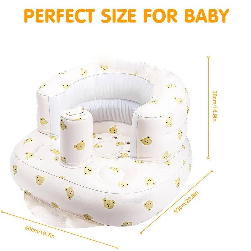 Inflatable para bebés ideal para los bebés de 4 a 18 meses  ideal para paseos, camping, comodidad en el hogar.