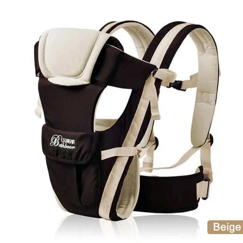Mochila portabebés Beth Bear, transpirable, frontal, 4 en 1, cómoda para bebés, estilo canguro y fular, nueva