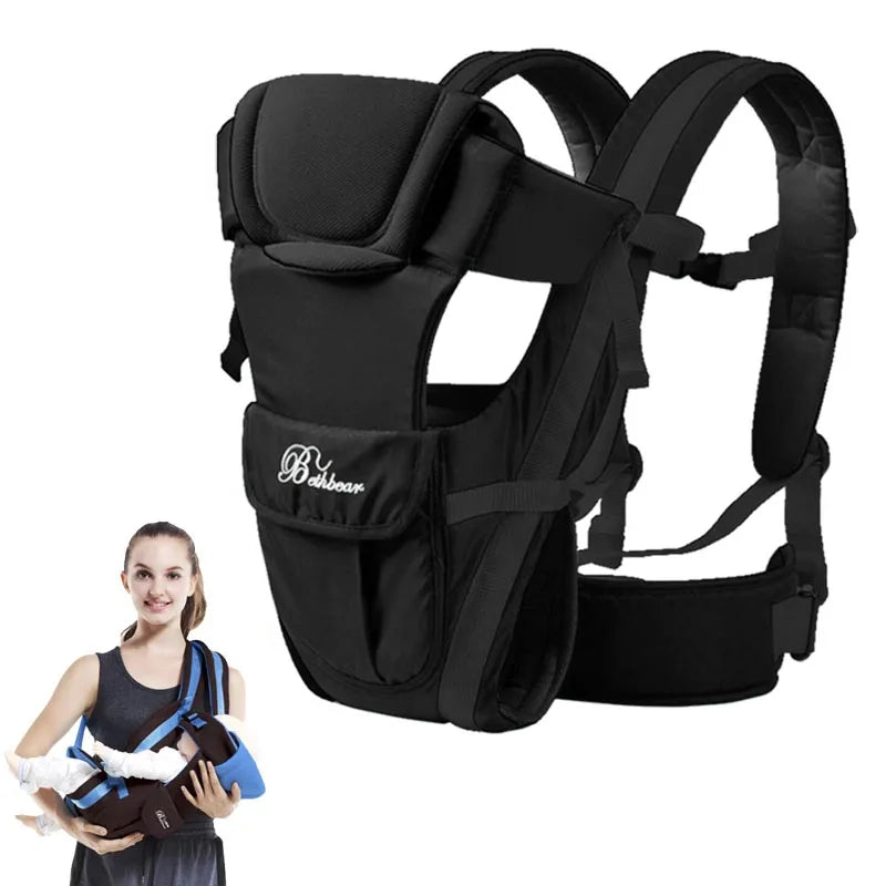 Mochila portabebés Beth Bear, transpirable, frontal, 4 en 1, cómoda para bebés, estilo canguro y fular, nueva
